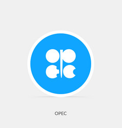 Opec Round Flag Icon With Shadow