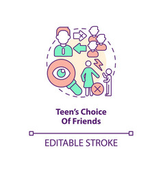 Teen Choice Of Friends Concept Icon