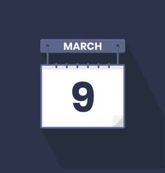 9th March Calendar Icon March 9 Calendar Date