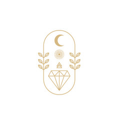 Aesthetic Diamond Night Logo Design