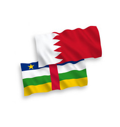 Flags Of Central African Republic And Bahrain On A