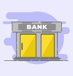 Simple Flat A Bank With Aesthetic Background