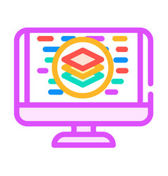 Full Stack Development Software Color Icon