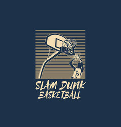 Slam Dunk Basketball Silhouette Design