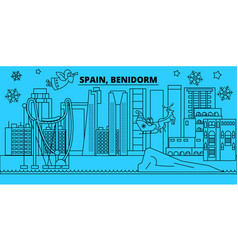 Spain Benidorm Winter Holidays Skyline Merry