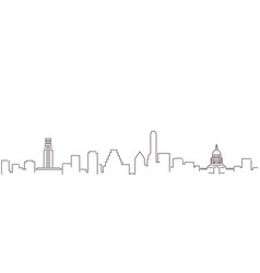 Austin Dark Line Simple Minimalist Skyline