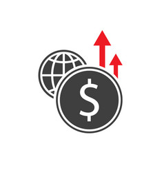 Currency Increases Arrow Up