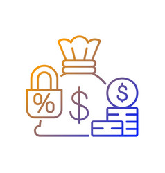 Fixed Deposit Gradient Linear Icon