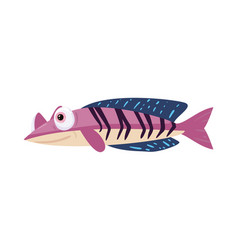 Flat Purple Fish