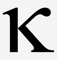 Greek Alphabet Symbol Kappa