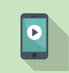 Phone Video Edit Icon Flat Mobile