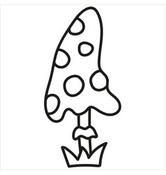 Fly Agaric Doodle Style Halloween