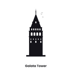 Istanbul Turkey Concept Silhouette Of The Galata