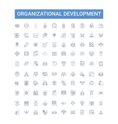 Organizational Development Outline Icons