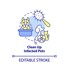 Clean Up Infected Pets Concept Icon