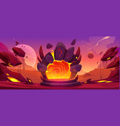 Magic Fantasy Game Door To Hell Cartoon