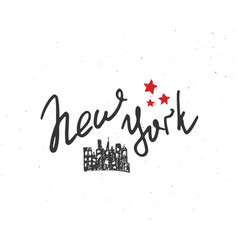 New York Lettering Handwritten Sign Hand Drawn