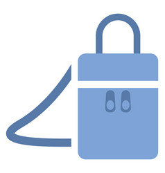 Small Blue Handbag On White Background