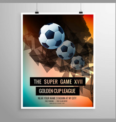 Abstract Football Soccer Game Flyer Template