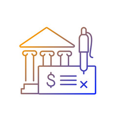 Bank Draft Gradient Linear Icon