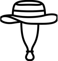 Boonie Hat Cap Line Icon