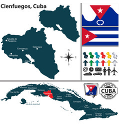 Map Cienfuegos Cuba