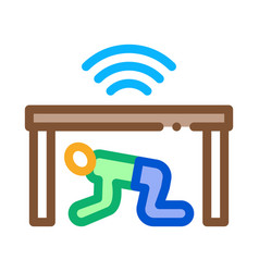 Protection Hide Human Under Table Icon