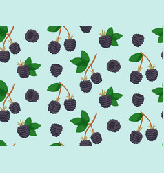 Seamless Pattern With Blackberries