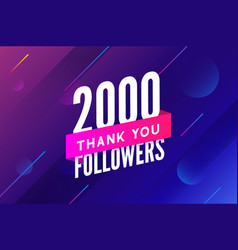 2000 Followers Greeting Social Card Thank You