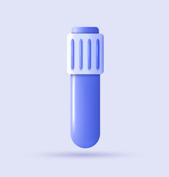 3d Medical Test Tube Icon First Aid Realistic