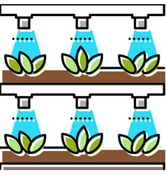 Aquaponics Water System Irrigation Color Icon