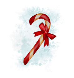 Christmas Lollipop With A Red Bow