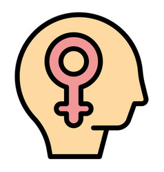 Female Education Icon Flat