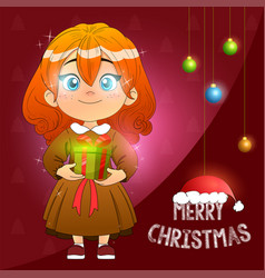 Merry Christmas Poster Cute Character