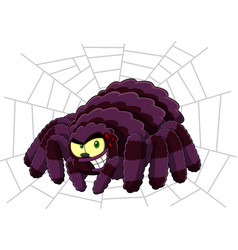 Smiling Purple Halloween Spider