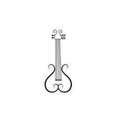 Violin Icon Logo Love Design