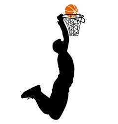 Black Silhouettes Of Men Playing Basketball