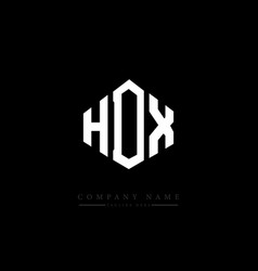 Hdx Letter Logo Design With Polygon Shape