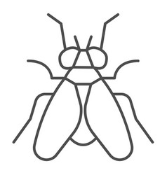 Midge Thin Line Icon Insects Concept Fly Sign