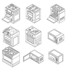 Oven Icon Set Outline