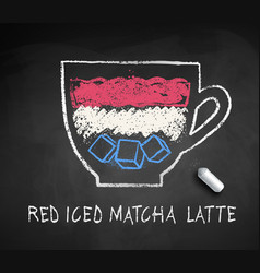 Sketch Iced Red Matcha Latte