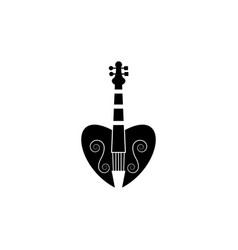 Violin Icon Logo Love Design Sign Symbol