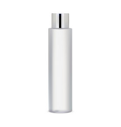 White Cosmetic Bottle Mockup Cylinder Shampoo