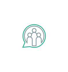 Speech Bubble People Chat Logo Three People Icon