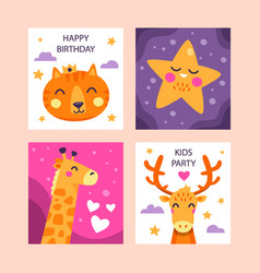 Hand Drawn Kids Cards Template