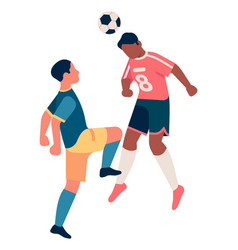 Soccer Player Kicking Ball With Head Header Icon