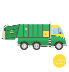 Cartoon Transport Garbage Truck