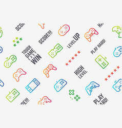 Vintage monochrome video game seamless pattern Vector Image