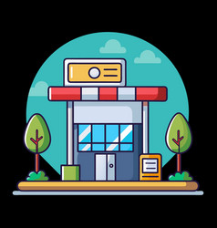 Gas Station Cartoon Icon