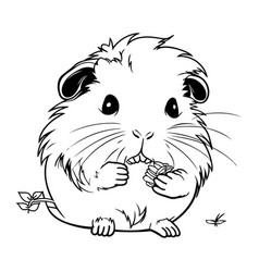 Hamster Eating A Worm Black And White